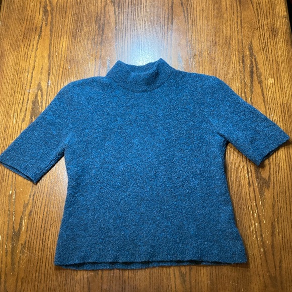 Vintage Merino wool short sleeve mockneck sweater - Picture 3 of 5